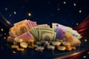 Illustrative Indian rupee, US dollar and euro notes and coins